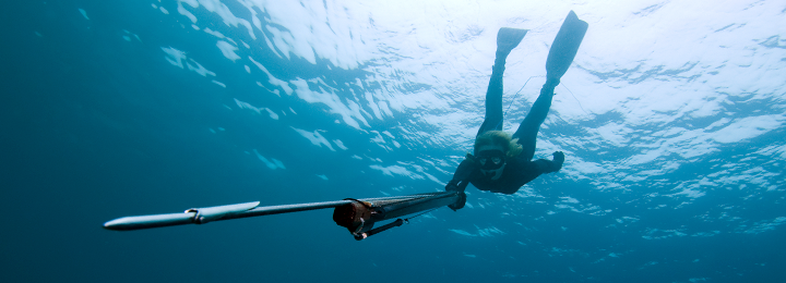 plongeur en Pêche sous-marine